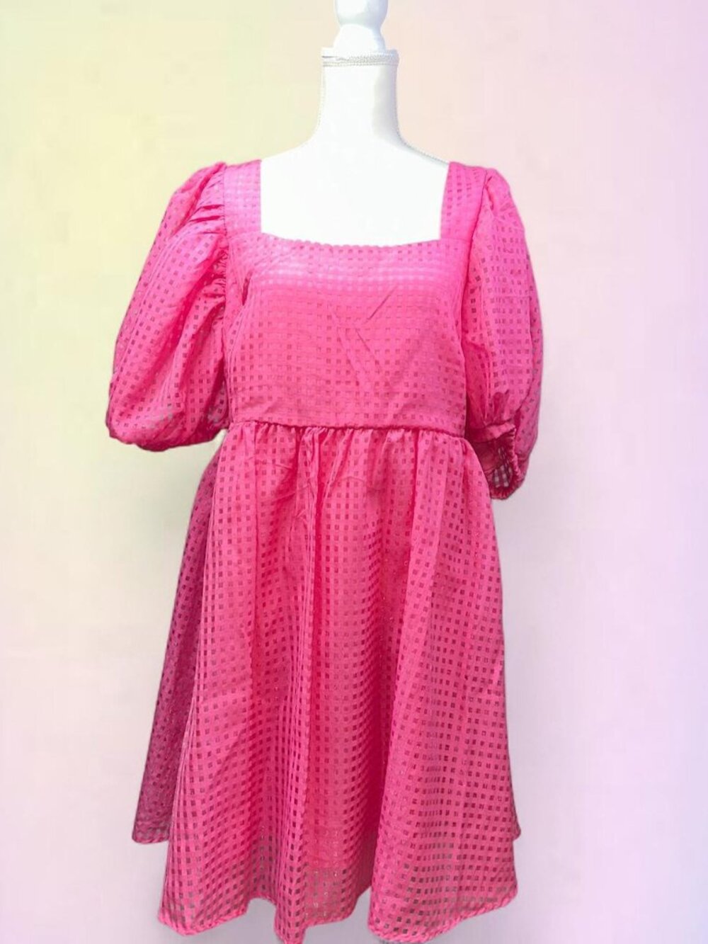 First Love by Lovelyn 1X Puff Sleeve Midi Dress